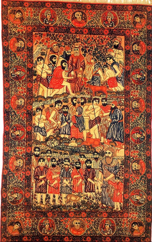 قالیچه تصویری حضرت یوسف بافت راور